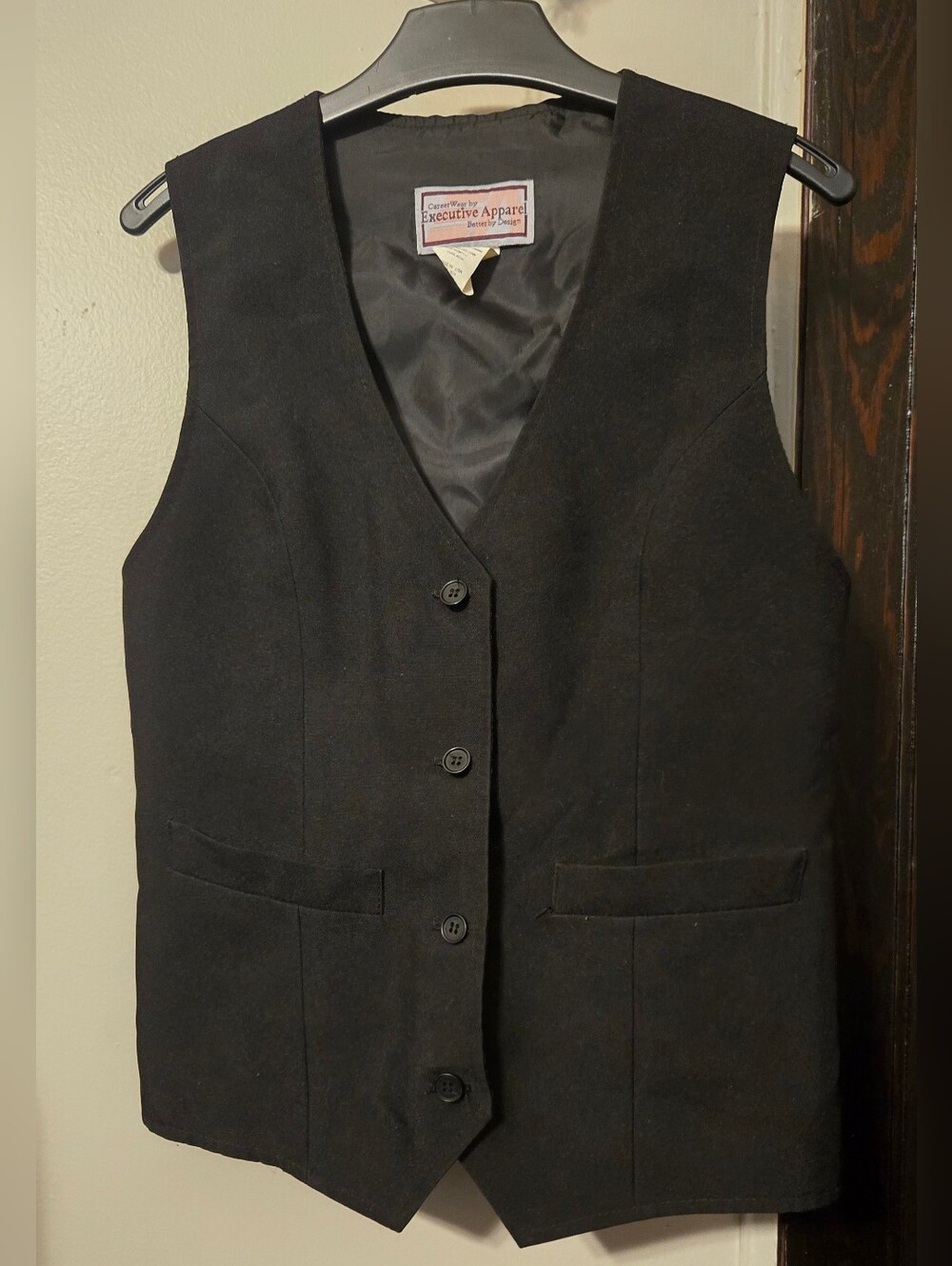 Executive Apparel Black Work Vest
